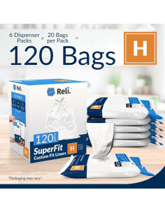 Bolsas de Basura Reli. SuperFit Cód. H 120 Unidades 34L 2