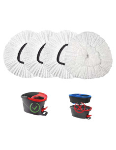 Paquete de 4 Cabezas de Reemplazo para Mopa O-Ceda Microfibra