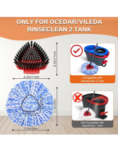 Reemplazos de Cabeza de Mop O-Cedar RinseClean 5 Piezas 2