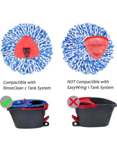 Paquete de 4 cabezales de microfibra Famebird para mopa 2 tanques 2