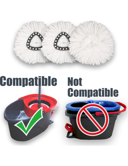 Cabezal de Repuesto para Mopa Homsis - Paquete de 3 Microfibra Cabezal de Repuesto para Mopa Homsis - Paquete de 3 Microfibra