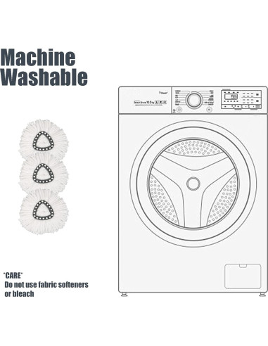 Cabezal de Repuesto para Mopa Homsis - Paquete de 3 Microfibra