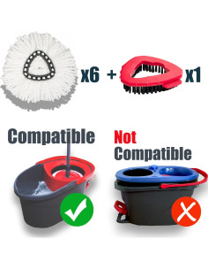 Kit de Repuesto 7 Cabezas Microfibra Homsis para Fregadora 2