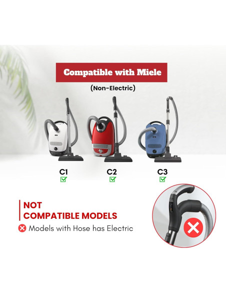 Kit de Accesorios de Aspiradora Miele C1 C2 C3 - 5 Piezas + Varilla
