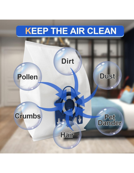 10 Bolsas de Aspiradora Miele GN + 2 Filtros MP y AC