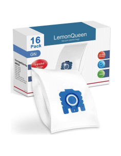 16 Bolsas de Polvo 3D Airclean LemonQueen para Aspiradora Miele