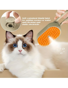 Cepillo de Vapor para Mascotas JAOPINK 4 en 1 Antiestático 2