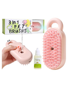 Cepillo de Vapor para Mascotas Susu&Wuwu - Rosa, 17.9x9.3cm