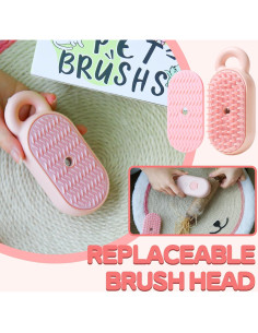 Cepillo de Vapor para Mascotas Susu&Wuwu - Rosa, 17.9x9.3cm 2