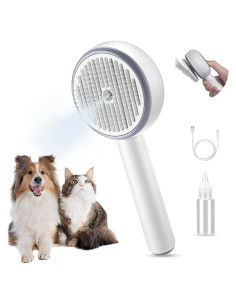 Cepillo de Aseo para Mascotas Budow 3 en 1 con Vapor