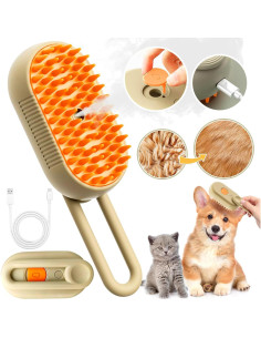 Cepillo de Vapor para Gatos Sufeasdf 4 en 1 Antiestático 2
