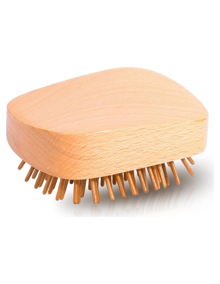 Cepillo de Pelo de Bambú Sliverdew Mini 10x6.2cm Masajeador