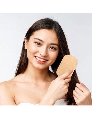Cepillo de Pelo de Bambú Sliverdew Mini 10x6.2cm Masajeador