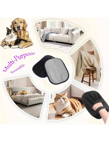 Guantes Quitapelos Electroestáticos BHXGLWK 2 Piezas Mascotas