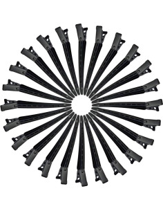 24 Clips de Pico de Pato Bantoye 8.5 cm Metal Antioxidante Negro 2