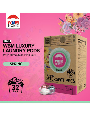 Bolsas de detergente WBM Home 32 unidades fragancia primavera