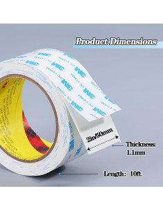 Cinta Doble Cara HUTIXI 5cm x 3m Alta Resistencia Impermeable 2