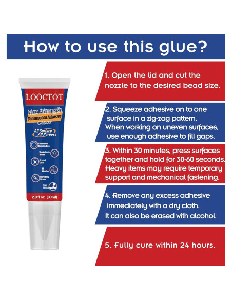 Adhesivo de Construcción LOOCTOT Transparente 83ml Squeeze