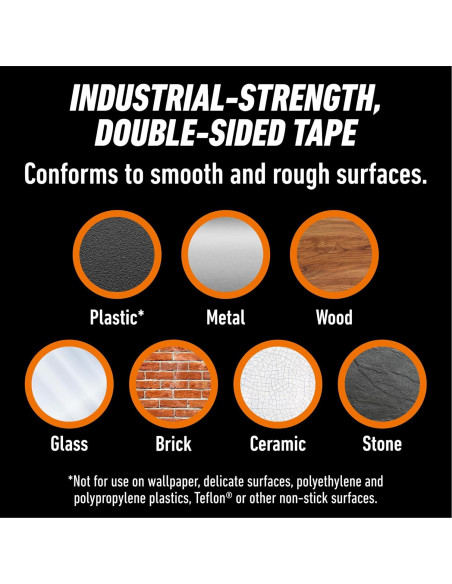 Cinta de Montaje Doble Cara Gorilla 1" x 304.8 cm Resistente