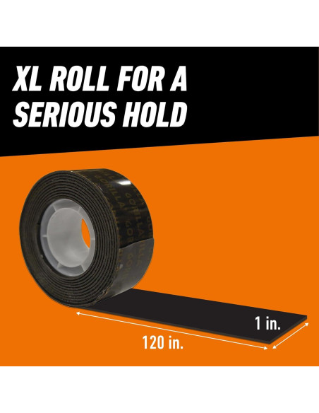 Cinta de Montaje Doble Cara Gorilla 1" x 304.8 cm Resistente