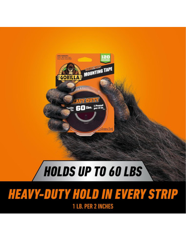 Cinta de Montaje Doble Cara Gorilla 1" x 304.8 cm Resistente