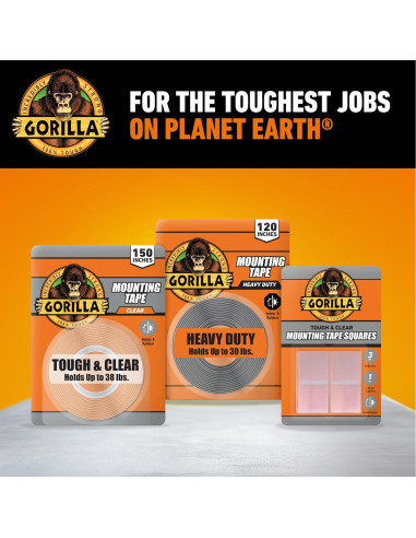 Cinta de Montaje Doble Cara Gorilla 1" x 304.8 cm Resistente