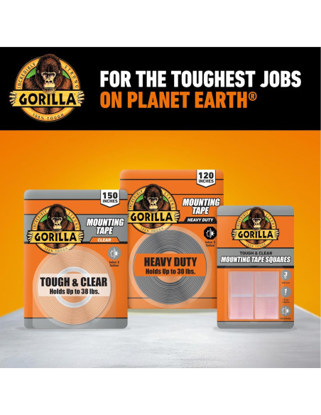 Cinta de Montaje Doble Cara Gorilla 1" x 304.8 cm Resistente