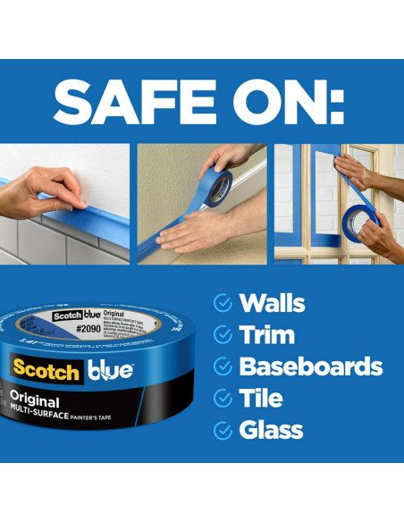 Cinta de Pintura Multi-Superficie ScotchBlue 3.58 cm x 54.86 m - 3 Rollos
