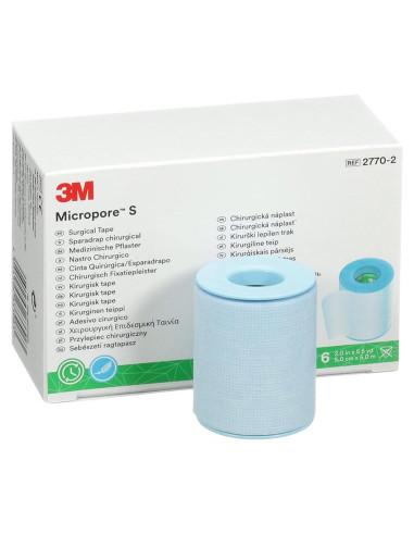 Cinta Quirúrgica 3M Micropore S 2.5 cm x 5 m - 6 Rollos