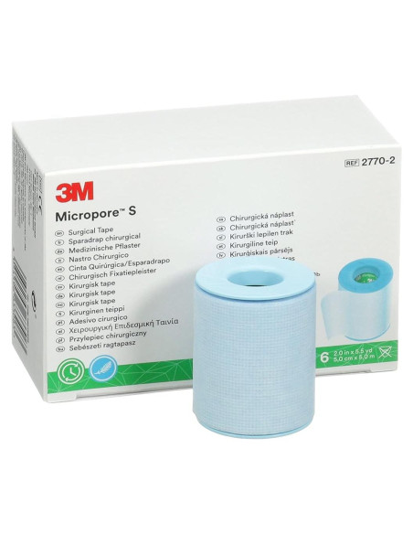 Cinta Quirúrgica 3M Micropore S 2.5 cm x 5 m - 6 Rollos