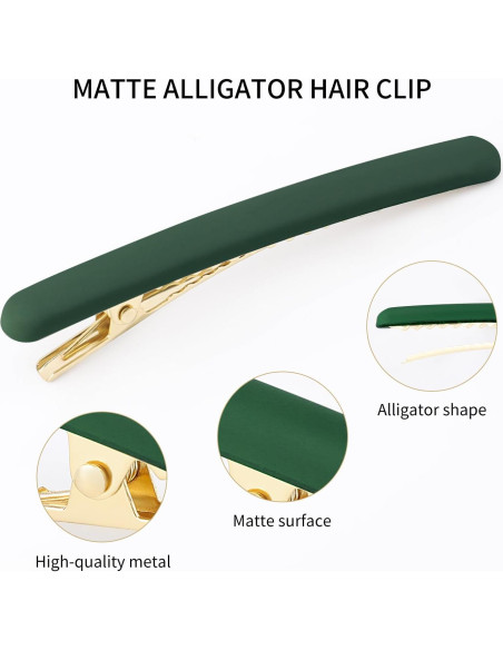 4 Clips de Pelo en Forma de Pato Motroce - 9 cm Verde 4 Clips de Pelo en Forma de Pato Motroce - 9 cm Verde