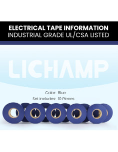 Cinta Eléctrica Azul Lichamp 10 Rollos 3/4" x 20.12 m 2