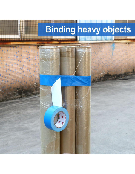 BOMEI Cinta Adhesiva Azul Resistente 3 Rollos 5 cm x 27 m