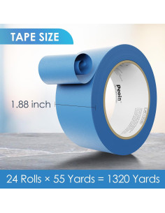 Cinta de Pintor Azul Peoin 1.88" x 24 Rollos 55 Yardas 2