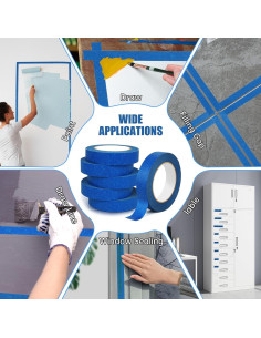 20 Rollos de Cinta de Pintor Azul LNDIEHS 2.54 cm x 50.29 m 2