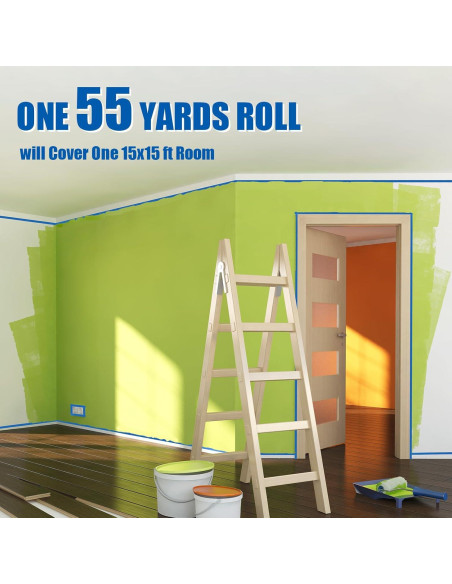 20 Rollos de Cinta de Pintor Azul LNDIEHS 2.54 cm x 50.29 m