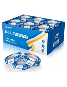 Cinta de Pintor Azul Gomedi 48 Rollos 2.4cm x 50m Resistente UV