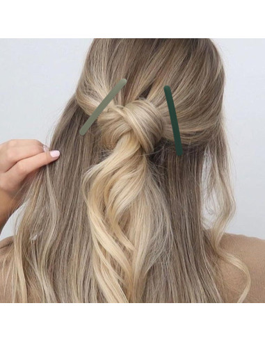 4 Clips de Pelo en Forma de Pato Motroce - 9 cm Verde