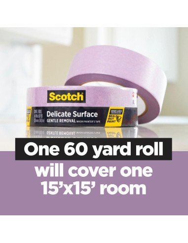 Cinta de Pintor Scotch 0.94" x 54.86 m para Superficies Delicadas