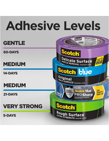 Cinta de Pintor Scotch 0.94" x 54.86 m para Superficies Delicadas