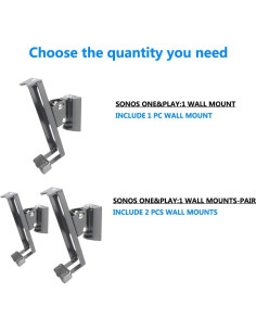 Soportes de Montaje en Pared EMATECH para SONOS ONE - Juego de 2 2