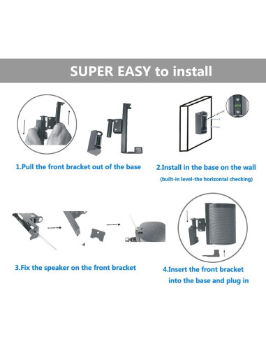 Soportes de Montaje en Pared EMATECH para SONOS ONE - Juego de 2