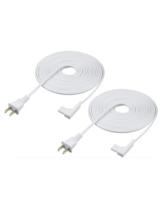 Cable de Alimentación Extra Largo Vebner 4.88m 2-Pack Blanco