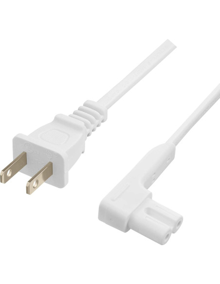 Cable de Alimentación Extra Largo Vebner 4.88m 2-Pack Blanco