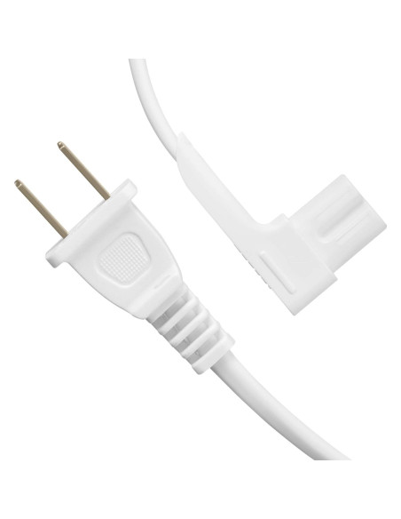 Cable de Alimentación Extra Largo Vebner 4.88m 2-Pack Blanco