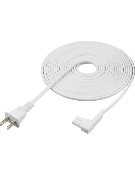 Cable de Alimentación Extra Largo Vebner 4.88m 2-Pack Blanco