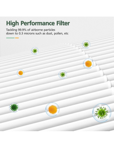 Paquete de 2 Filtros de Reemplazo Isinlive para Coway Airmega 100