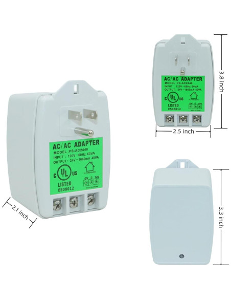 Transformador de Timbre 24V 40VA Ebird Compatible Nest Honeywell Transformador de Timbre 24V 40VA Ebird Compatible Nest Honeywell