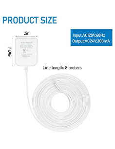 Transformador 24V CA Blrkaui para Ecobee, Sensi, Honeywell 2