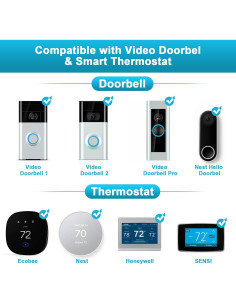 Transformador de Timbre 24V 40VA Cwowhihui Compatible con Nest 2